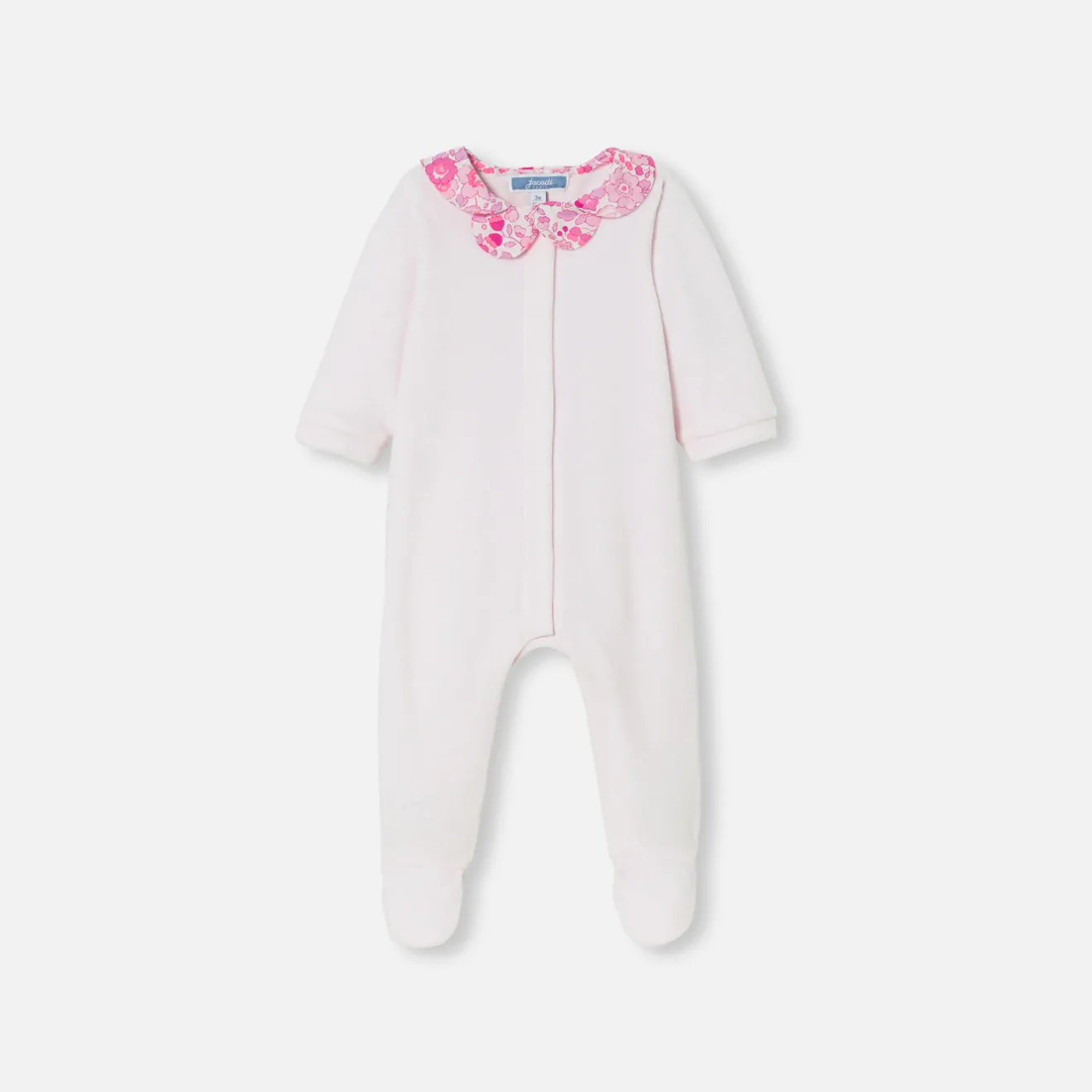 Jacadi Strampler|Strampler & Schlafanzüge>Strampler aus Samt für Mädchen ROSA BLASS JACADI