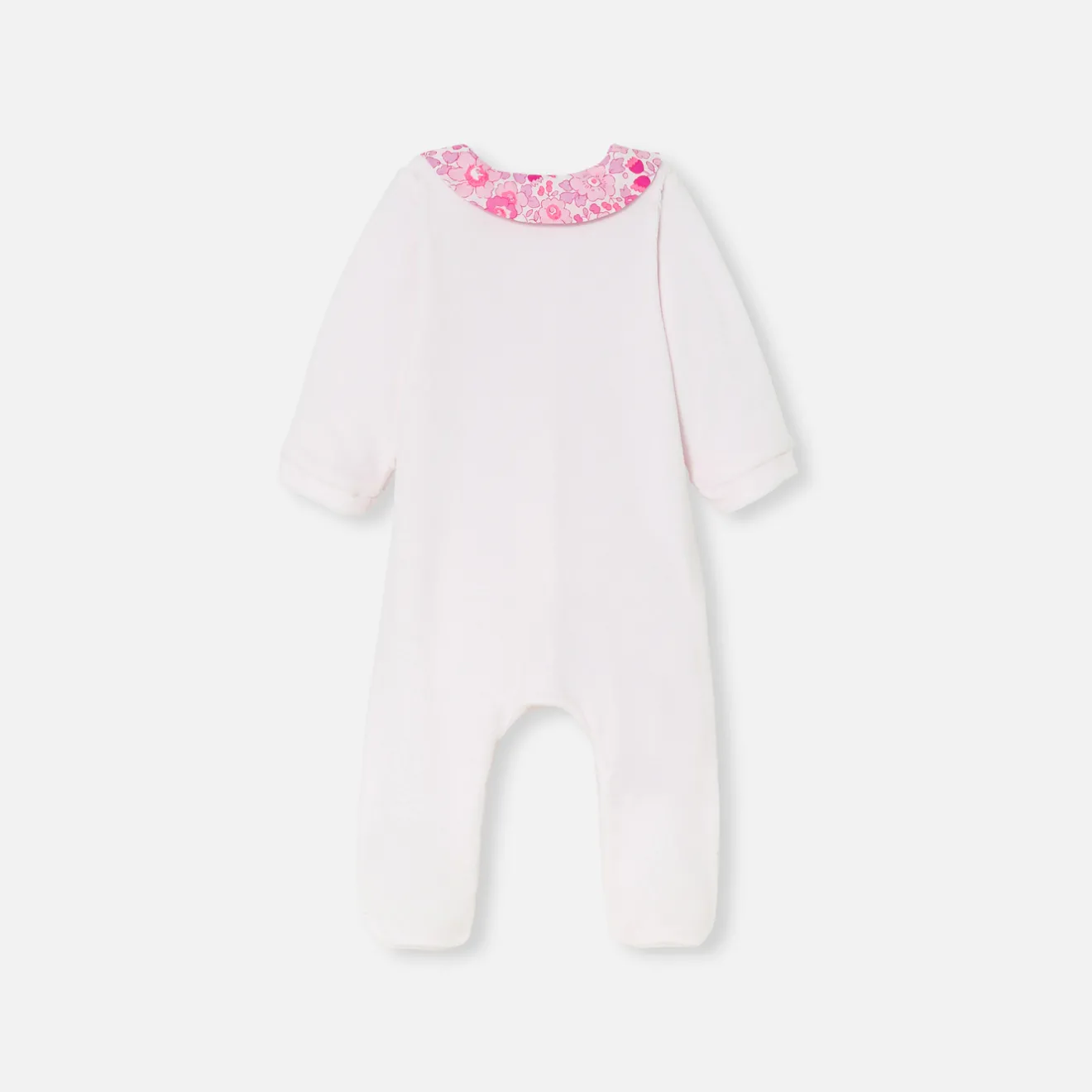 Jacadi Strampler|Strampler & Schlafanzüge>Strampler aus Samt für Mädchen ROSA BLASS JACADI