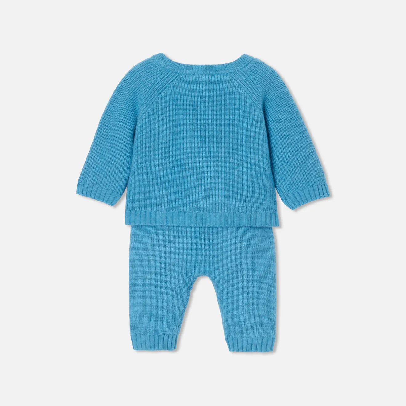 Jacadi Spieler, Latzhosen, Ensembles>Strickensemble für Baby Jungen PREUSSISCHBLAU
