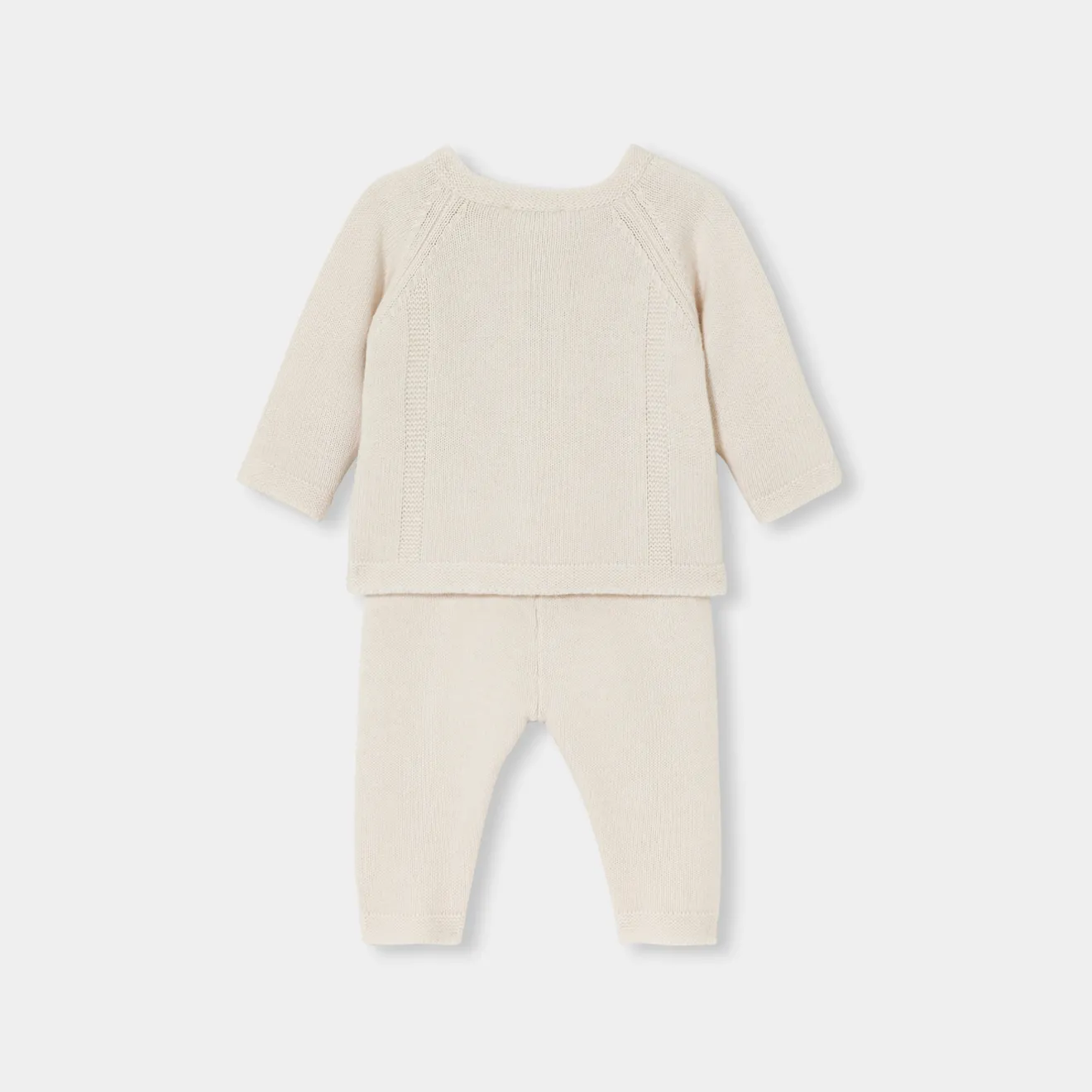 Jacadi Spieler, Latzhosen, Ensembles>Strickensemble für Baby Mädchen WEICHES JACADI WEISS