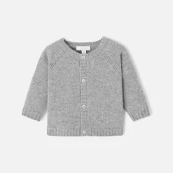 Jacadi Pullover & Cardigans>Strickjacke aus Kaschmir GRAU MELIERT HELL JACADI