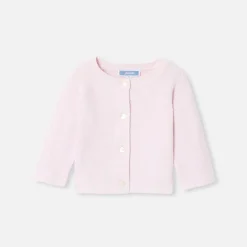 Jacadi Pullover & Cardigans>Strickjacke aus Wolle und Baumwolle für Baby Mädchen ROSA BLASS JACADI