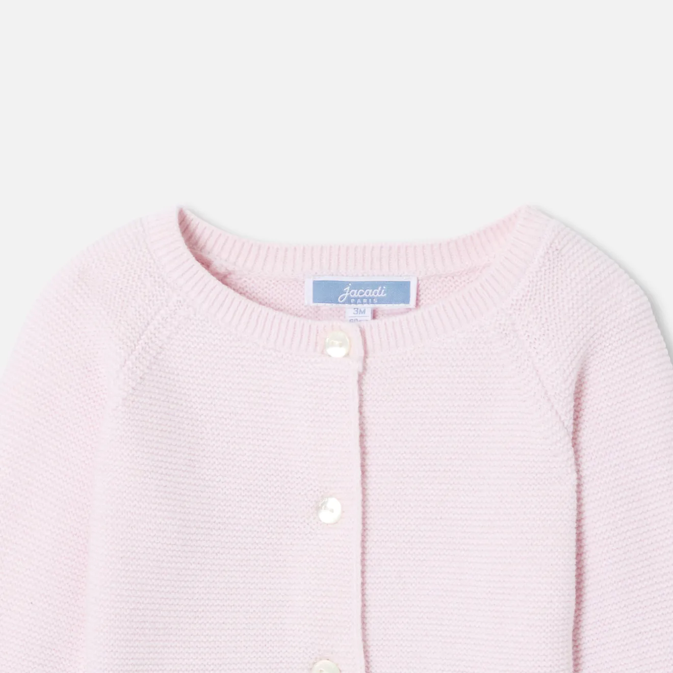 Jacadi Pullover & Cardigans>Strickjacke aus Wolle und Baumwolle für Baby Mädchen ROSA BLASS JACADI