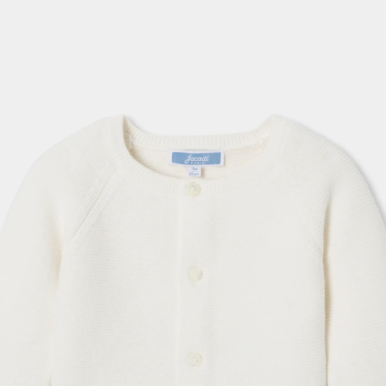 Jacadi Pullover & Cardigans>Strickjacke für Babys aus Wolle und Baumwolle WEICHES JACADI WEISS