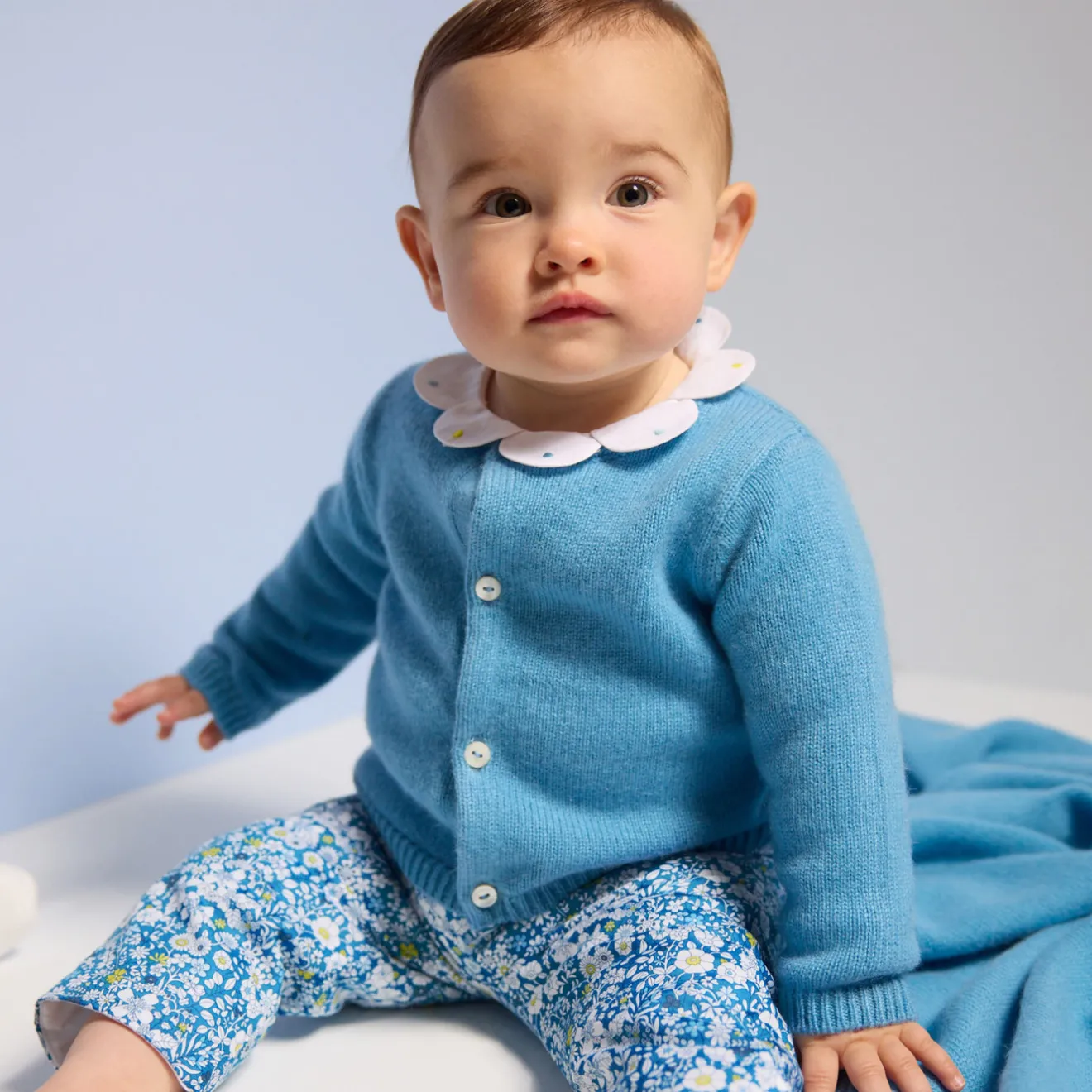 Jacadi Pullover & Cardigans>Strickjacke für Babys aus Kaschmir PREUSSISCHBLAU