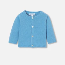 Jacadi Pullover & Cardigans>Strickjacke für Babys aus Kaschmir PREUSSISCHBLAU