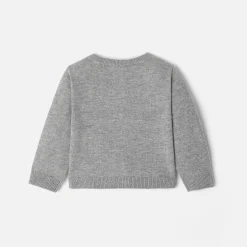 Jacadi Pullover, Sweatshirts, Strickjacken>Strickjacke für Mädchen GRAU/WEISS