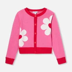 Jacadi Pullover, Sweatshirts, Strickjacken>Strickjacke für Mädchen ROSA/MEHRFARBIG