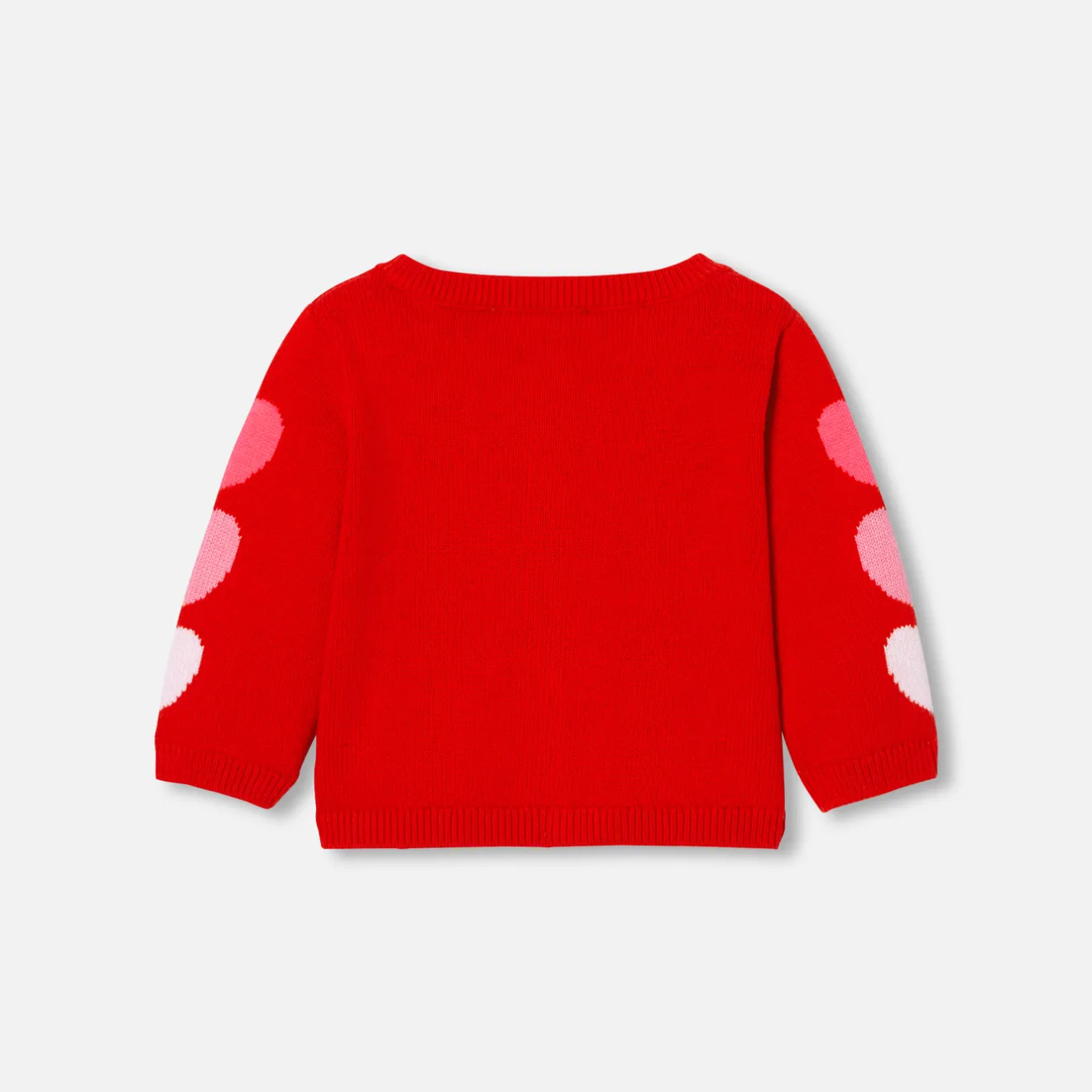 Jacadi Pullover & Cardigans>Strickjacke mit kleinen Herzen für Baby Mädchen ROT/MEHRFARBIG