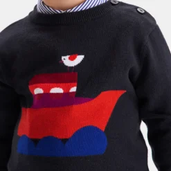 Jacadi Pullover, Sweatshirts, Strickjacken>Strickpullover Kleinkind Junge MARINEBLAU JACADI