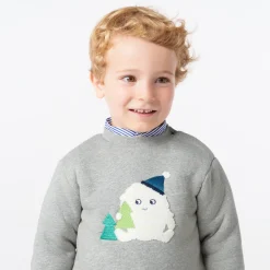Jacadi Pullover, Sweatshirts, Strickjacken>Sweatshirt aus Molton für Jungen GRAU MELIERT HELL JACADI