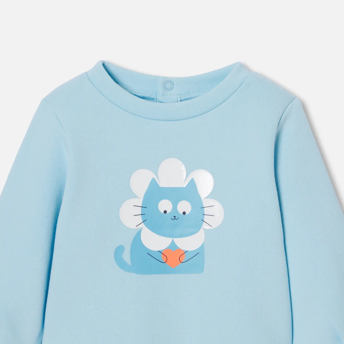 Jacadi Pullover, Sweatshirts, Strickjacken>Sweatshirt aus Molton Kleinkind Mädchen STAHLBLAU