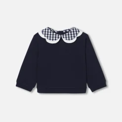 Jacadi Pullover, Sweatshirts, Strickjacken>Sweatshirt aus Molton Kleinkind Mädchen MARINEBLAU JACADI