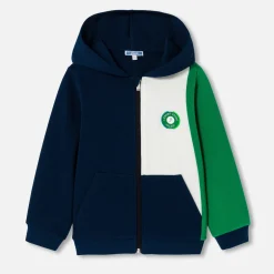 Jacadi Pullover, Sweatshirts, Strickjacken>Sweatshirt mit Kapuze für Jungen MARINEBLAU/GRÜN