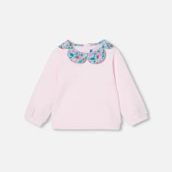 Jacadi Pullover, Sweatshirts, Strickjacken>Sweatshirt mit Kragen aus Liberty-Stoff Kleinkind Mädchen ROSA PUDER JACADI