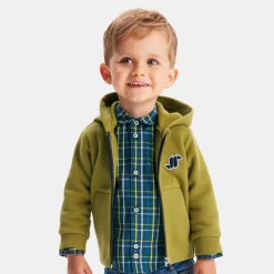 Jacadi Pullover, Sweatshirts, Strickjacken>Sweatshirt mit Reißverschluss Kleinkind Junge GRÜN FLECHTE
