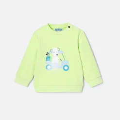Jacadi Pullover, Sweatshirts, Strickjacken>Sweatshirt Molton Kleinkind Junge ANIS GRÜN