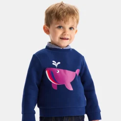 Jacadi Pullover, Sweatshirts, Strickjacken>Sweatshirt Molton Kleinkind Junge DUNKELBLAU