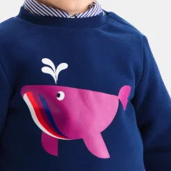 Jacadi Pullover, Sweatshirts, Strickjacken>Sweatshirt Molton Kleinkind Junge DUNKELBLAU