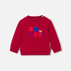 Jacadi Pullover, Sweatshirts, Strickjacken>Sweatshirt Molton Kleinkind Junge RUBINROT
