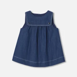 Jacadi Kleider>Trägerkleid für Baby Mädchen aus leichtem Denim JEANSDUNKELBLAU