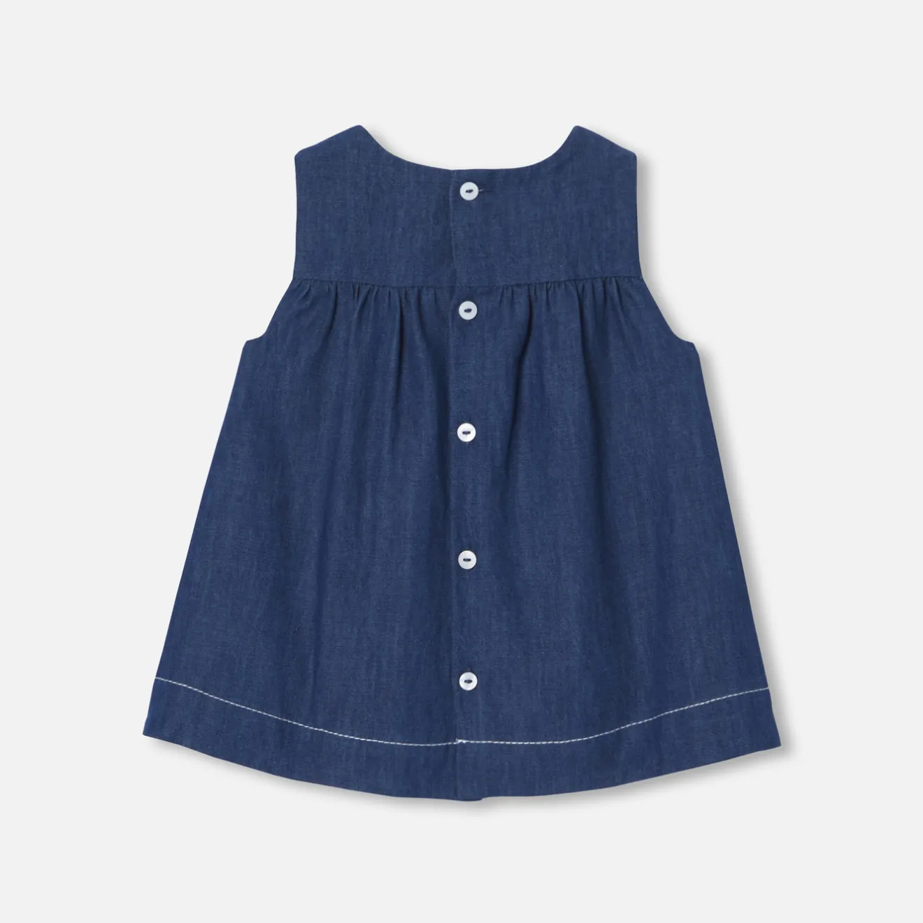 Jacadi Kleider>Trägerkleid für Baby Mädchen aus leichtem Denim JEANSDUNKELBLAU