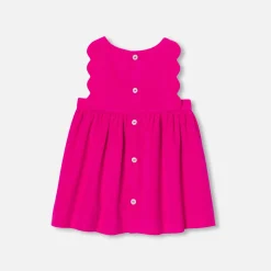 Jacadi Kleider>Trägerkleid für Baby Mädchen aus Samt HIMBEERE
