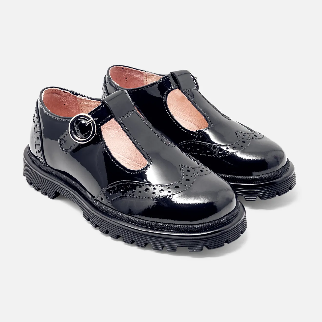 Jacadi Ballerinas & Riemchenschuhe|Halbschuhe>T-Riemchenschuhe aus Lackleder für Mädchen MARINEBLAU JACADI