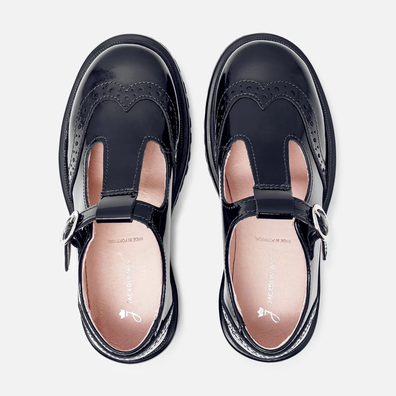 Jacadi Ballerinas & Riemchenschuhe|Halbschuhe>T-Riemchenschuhe aus Lackleder für Mädchen MARINEBLAU JACADI