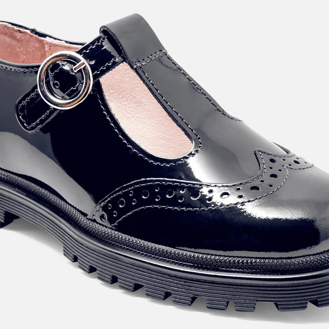 Jacadi Ballerinas & Riemchenschuhe|Halbschuhe>T-Riemchenschuhe aus Lackleder für Mädchen MARINEBLAU JACADI