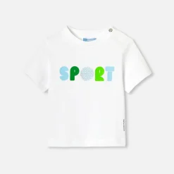 Jacadi T-Shirts, Polos, Langarmshirts>T-Shirt aus Bio-Baumwolle Kleinkind Junge JACADI WEISS