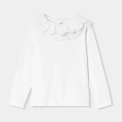 Jacadi T-Shirts, Polos, Langarmshirts>T-Shirt mit Kragen für Mädchen JACADI WEISS