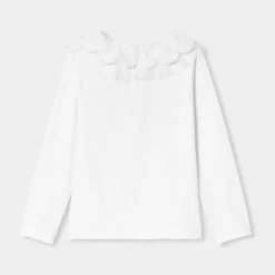 Jacadi T-Shirts, Polos, Langarmshirts>T-Shirt mit Kragen für Mädchen JACADI WEISS