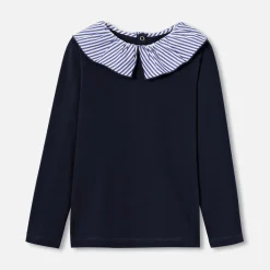 Jacadi T-Shirts, Polos, Langarmshirts>T-Shirt mit langen Ärmeln für Mädchen MARINEBLAU JACADI