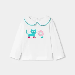 Jacadi T-Shirts, Polos, Langarmshirts>T-Shirt mit langen Ärmeln Kleinkind Mädchen JACADI WEISS