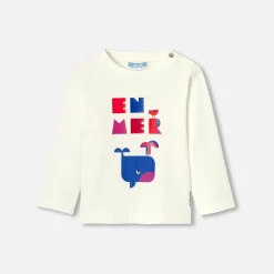 Jacadi T-Shirts, Polos, Langarmshirts>T-Shirt mit langen Ärmeln Kleinkind Junge WEICHES JACADI WEISS