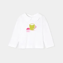 Jacadi T-Shirts, Polos, Langarmshirts>T-Shirt mit langen Ärmeln Kleinkind Mädchen JACADI WEISS