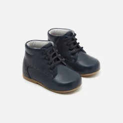 Jacadi Boots|Stiefeletten>Unisex-Lauflernstiefeletten aus Glattleder MARINEBLAU JACADI