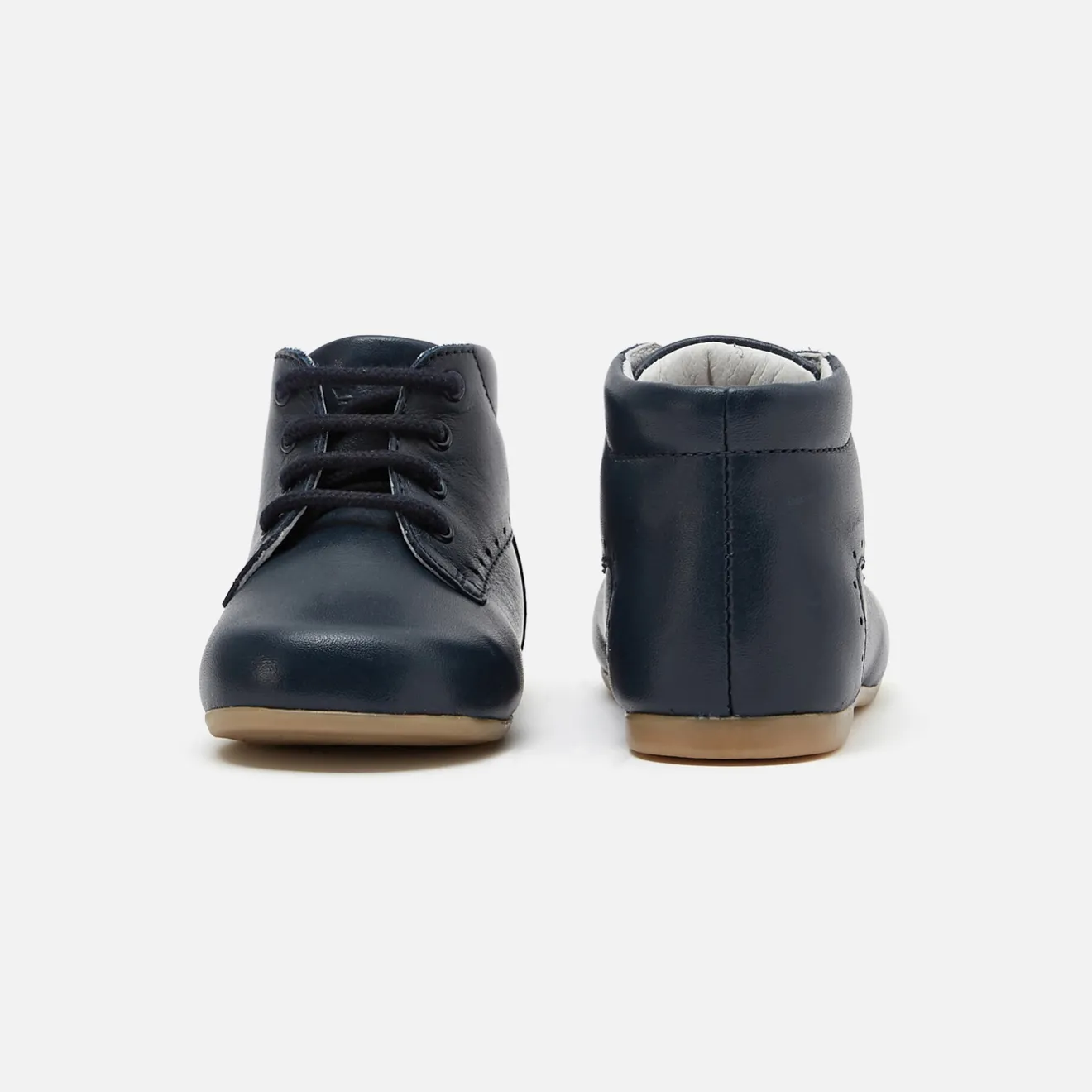 Jacadi Boots|Stiefeletten>Unisex-Lauflernstiefeletten aus Glattleder MARINEBLAU JACADI