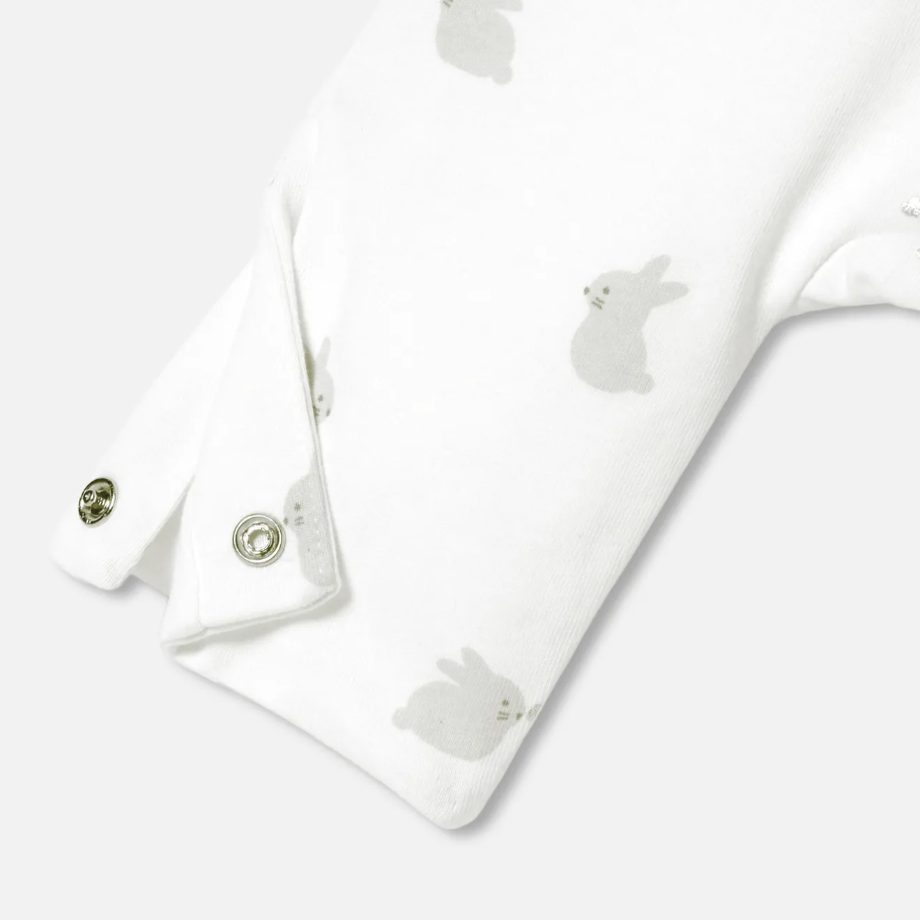 Jacadi Spieler, Latzhosen, Ensembles>Wattierter Overall für Babys aus Jersey WEISS/GRAU