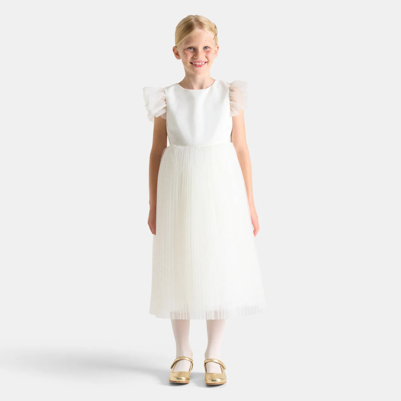 Jacadi Babyspielzeug, Plüschtiere & Schnuffeltücher|Kleider & Röcke>Weihnachtskostüm für Mädchen WEISS/GOLD