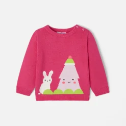 Jacadi Pullover, Sweatshirts, Strickjacken>Weihnachtspullover für Mädchen ROSA/MEHRFARBIG