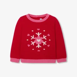 Jacadi Pullover, Sweatshirts, Strickjacken>Weihnachtspullover Kleinkind Mädchen ROT JACADI