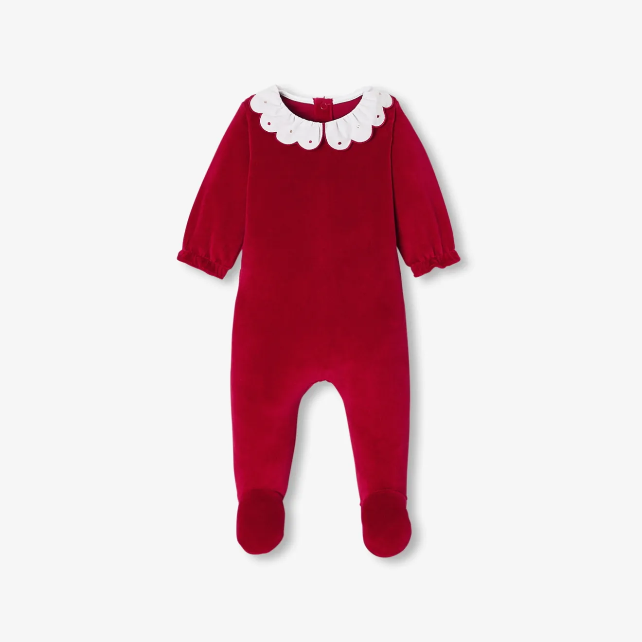 Jacadi Strampler|Strampler & Schlafanzüge>Weihnachtsstrampler aus Samt für Mädchen ROT JACADI